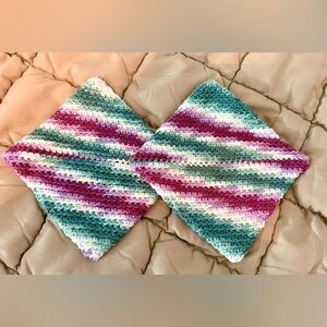 🧵🔥 Handmade Crocheted Pot Holder Set – 100% Cotton (Set of 2) 🔥🧵